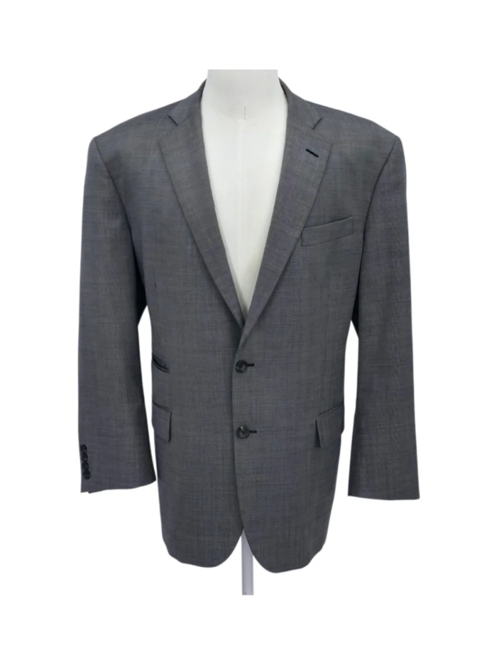 Brooks Brothers 1818 Madison 46R Gray Saxxon Wool Suit Jacket Blazer USA
